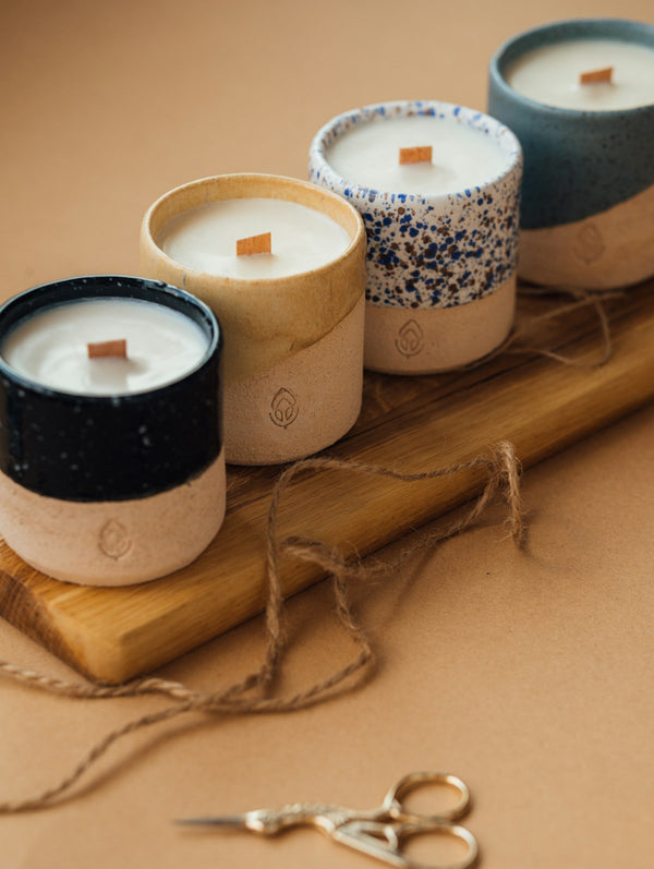 Hand-Poured Soy Candle Set — 3 Scents