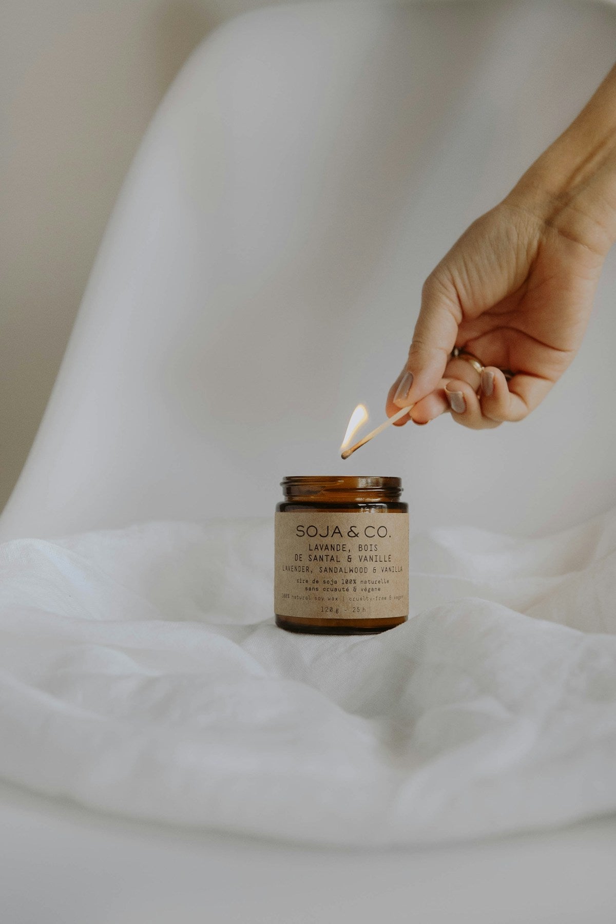 Hand-Poured Soy Candle Set — 3 Scents